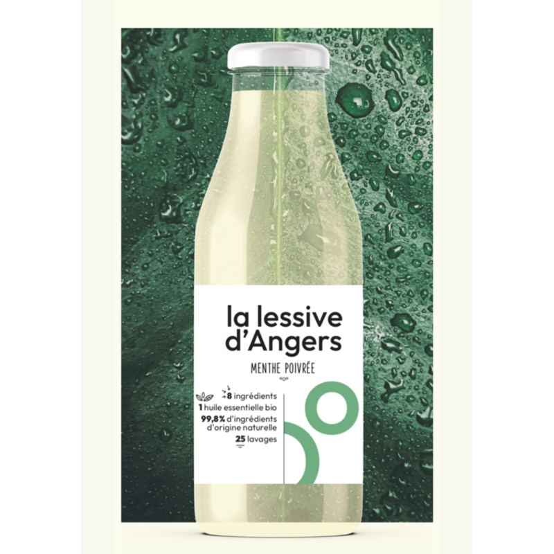 Lessive d'anjou à la menthe poivrée 1L Lessive d'anjou à la menthe poivrée 1L