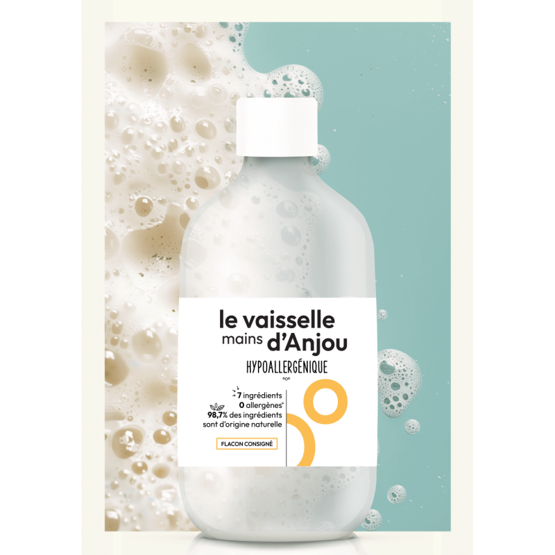 Vaisselle mains d'Anjou hypoallergénique 500mL Vaisselle mains d'Anjou hypoallergénique 500mL